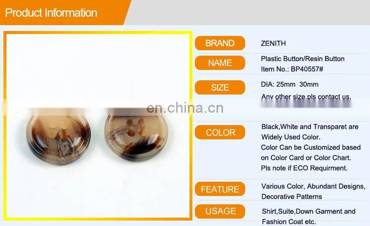 Polyester Button Resin Button for Shirt BP40557