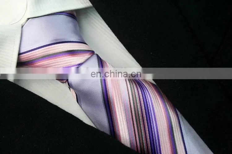 Factory Prices promotional logo printing fashion stripe polyester tie