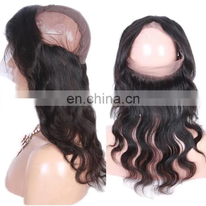 wholesale price 100% remy human hair 360 lace frontal