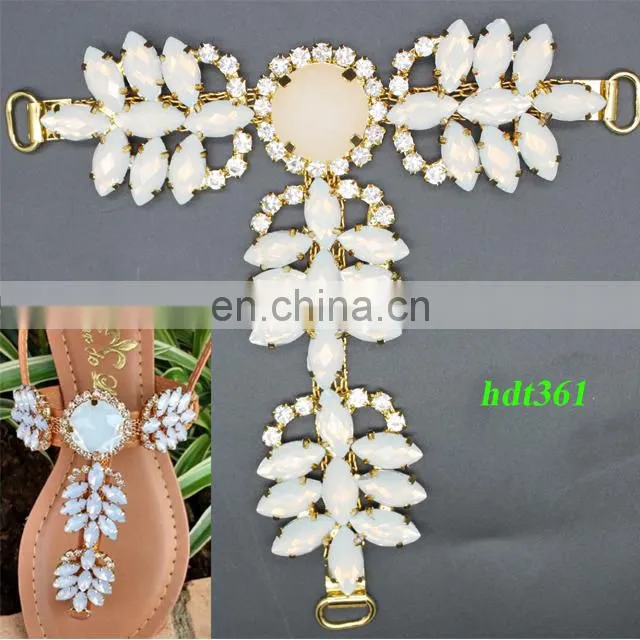 hdt361 new arrival Lady Shoe Accessories Chain fashion Sandal Shoe Decoration