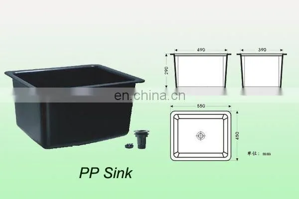 lab chemical resistant polypropylene sink cabinet