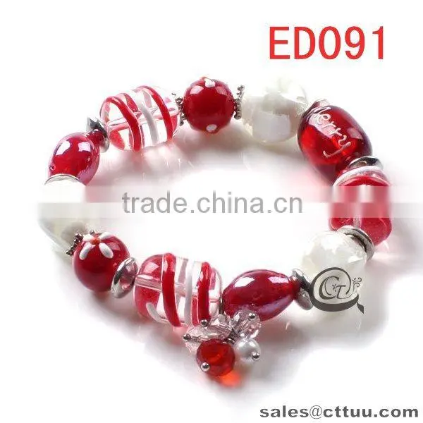 cheap Christmas bracelet with Snowman & Christmas Tree