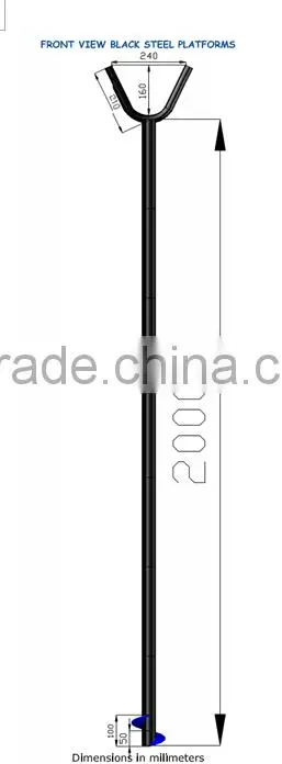 Greenhouse Structure Pole Ancher stake in horn shape