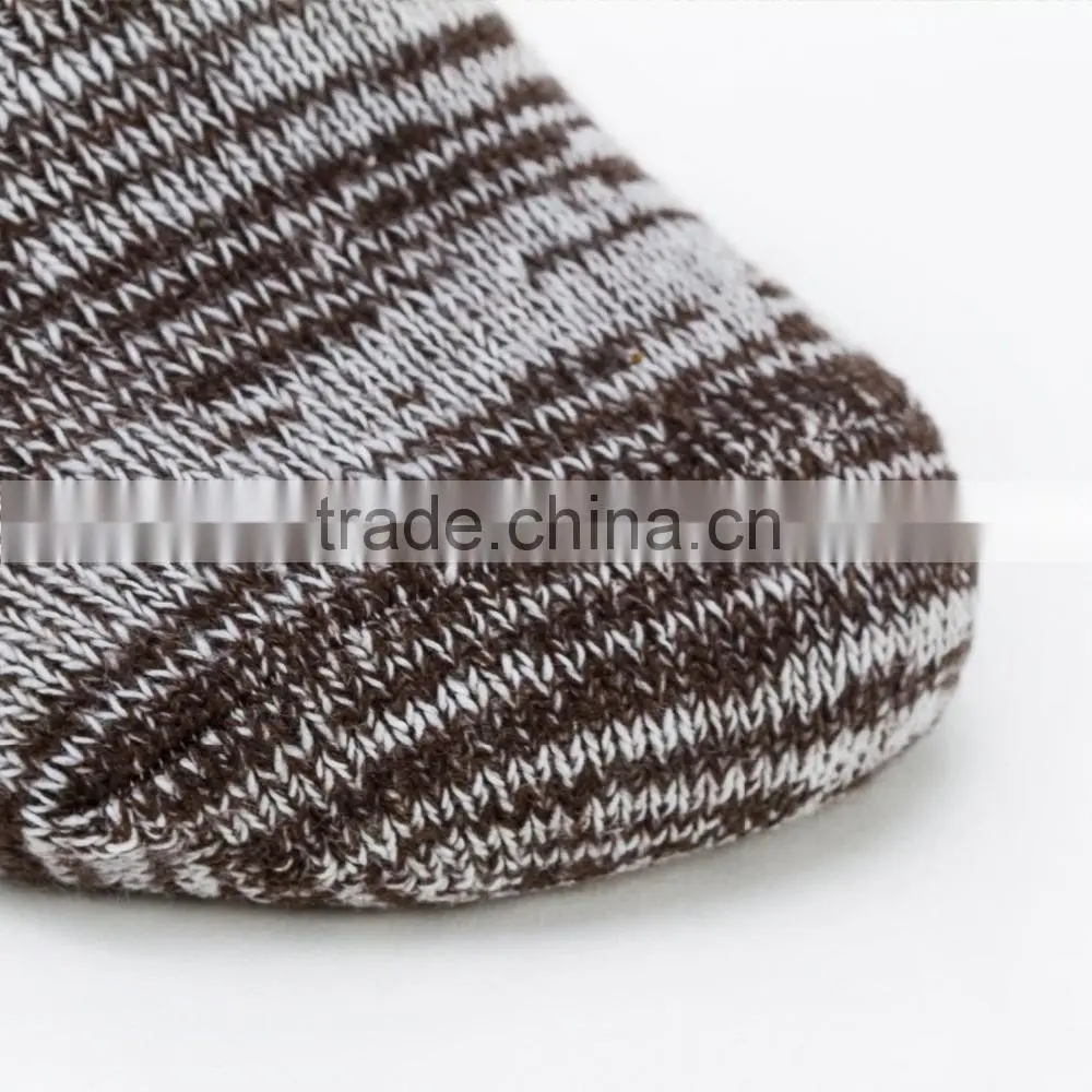 Asian boy color mixing knitted cotton men tube socks/ knitted machine