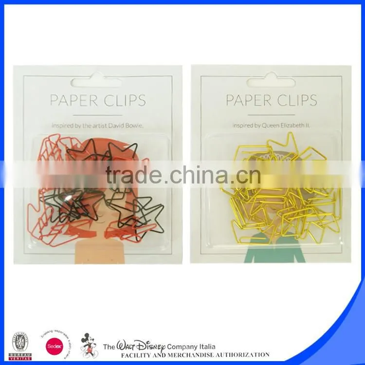 Custom shape assorted design paper clip for promotional gift