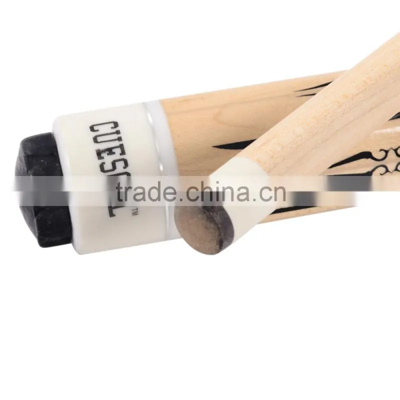 CUESOUL Latest Style Rubber Wrap Maple Shaft 1/2 Pool Cue,Quick Release,