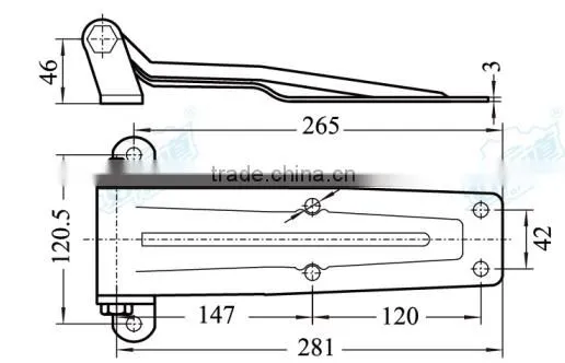 01164 Caravan door hinge truck body parts