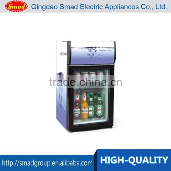 80L mini display fridge transparent door with lamp