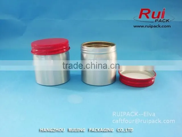 aluminum jar, aluminum container