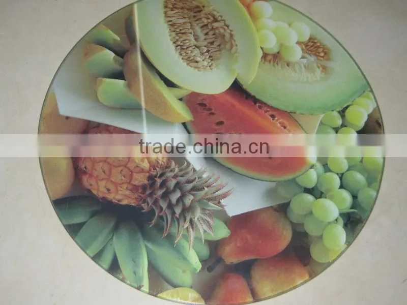 5mm tempered glass cutting board with black
