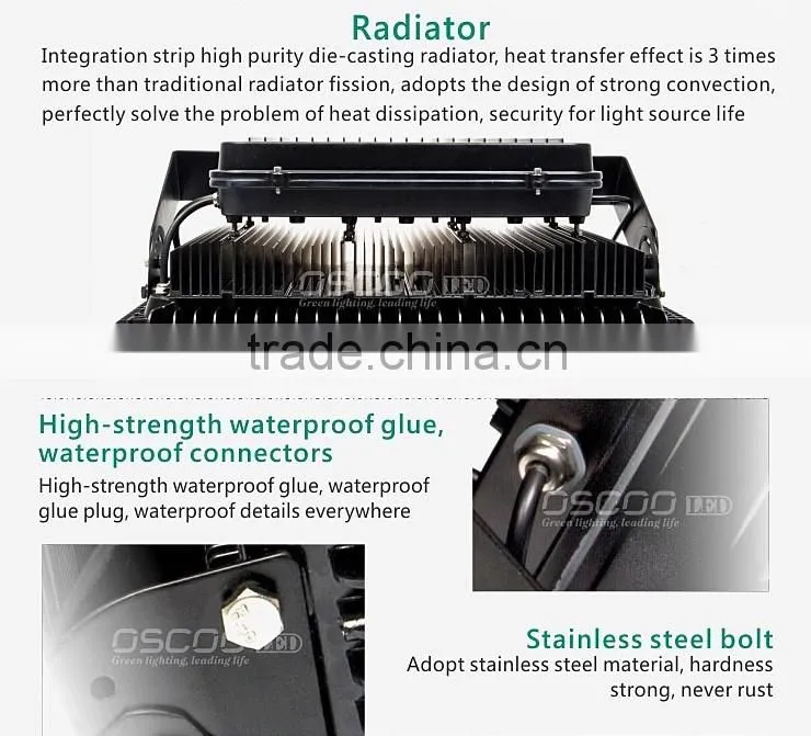 Good quality 90-265V 100LM/W 180W led flood light for garden 3 years warranty