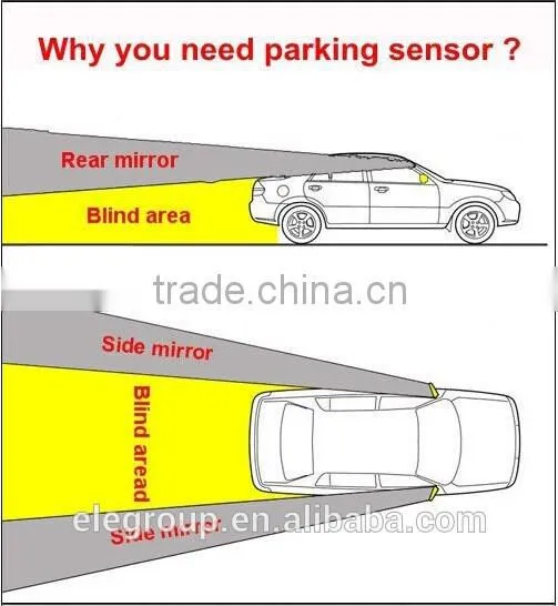 Auto reversing parking sensor with lcd display easy to install