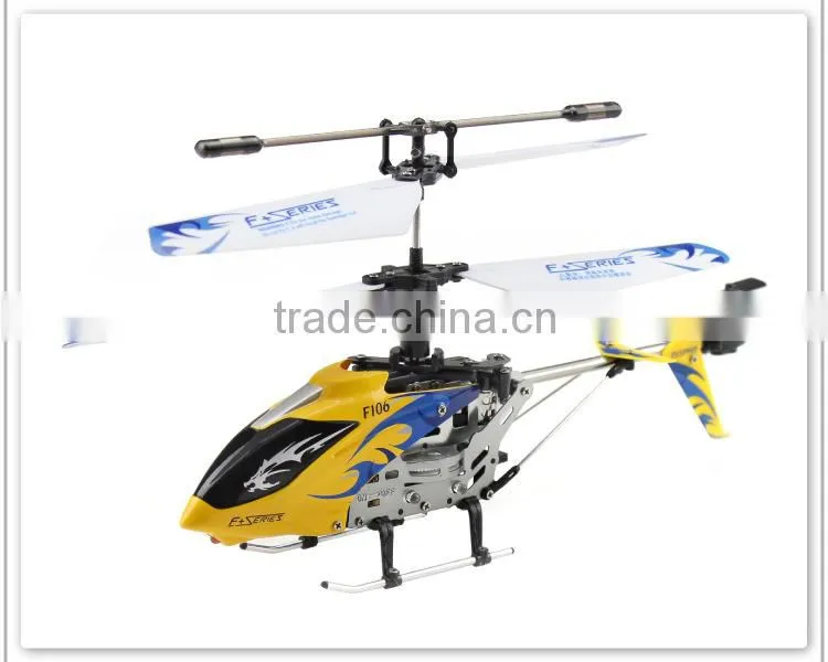 F106 4 Channel IR RC Helicopter Mini Metal Remote Control Helicopter Gyro RTF