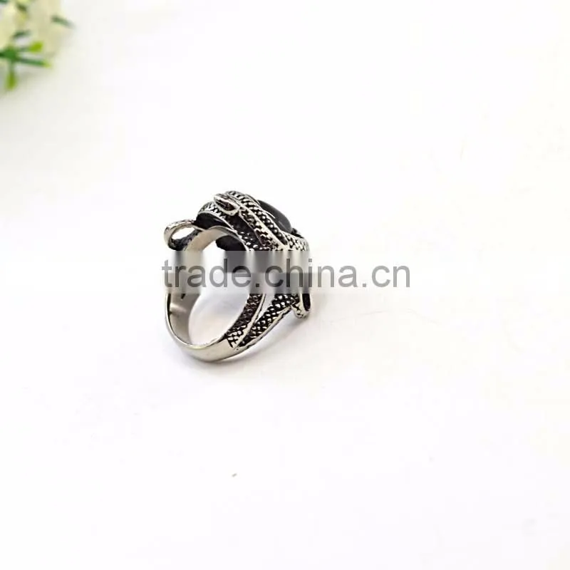 stainless steel big eye snake ring men's punk rock jewelry ring