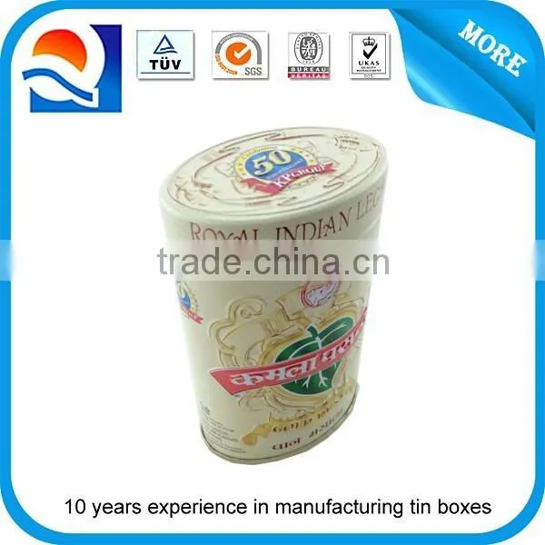 wholesale oval vintage tin box packaging