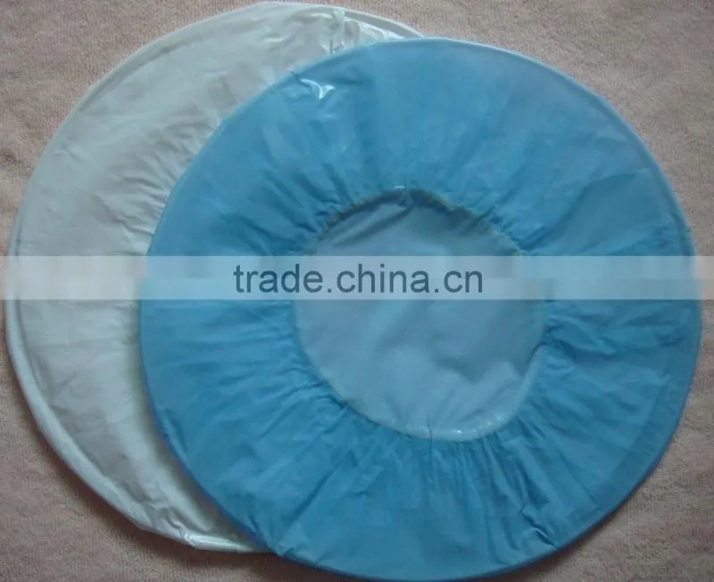 Plain color single pvc shower cap