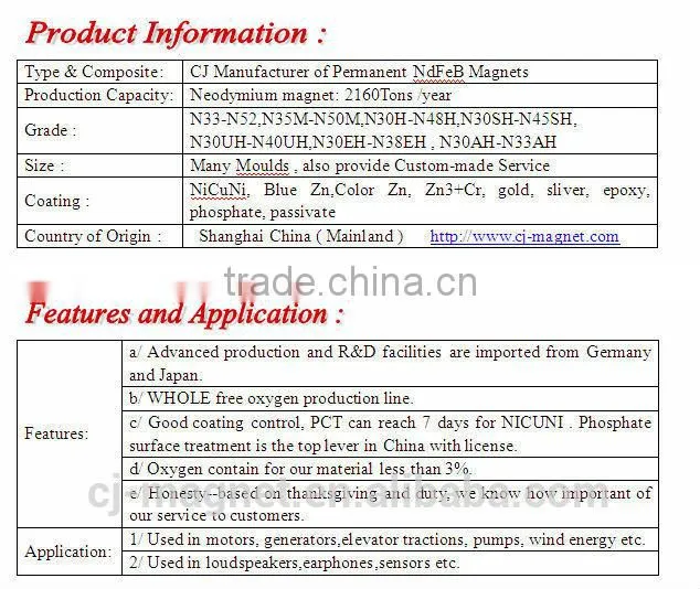 SGS certificated small black neodymium powerful magnet for industry