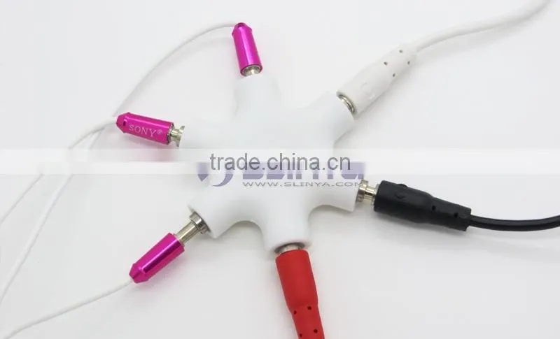 6 Port 3.5MM Audio Earphones Splitter Adapter