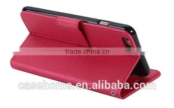 Crossing Pattern PU Flip Leather Cover Case for iphone 6s