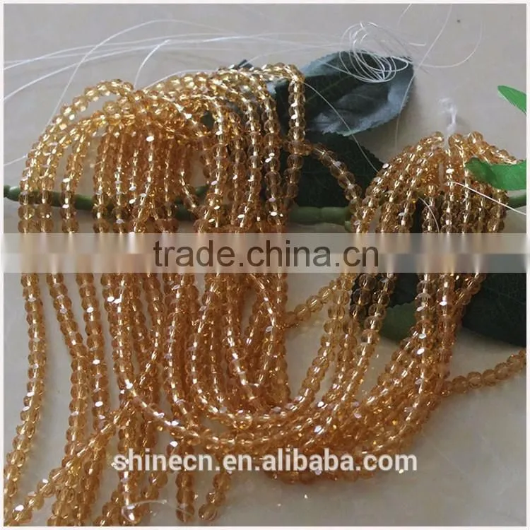wholesale factory price general colorful loose beads 4mm 6mm 8mm faceted roundelle glass crystal beads