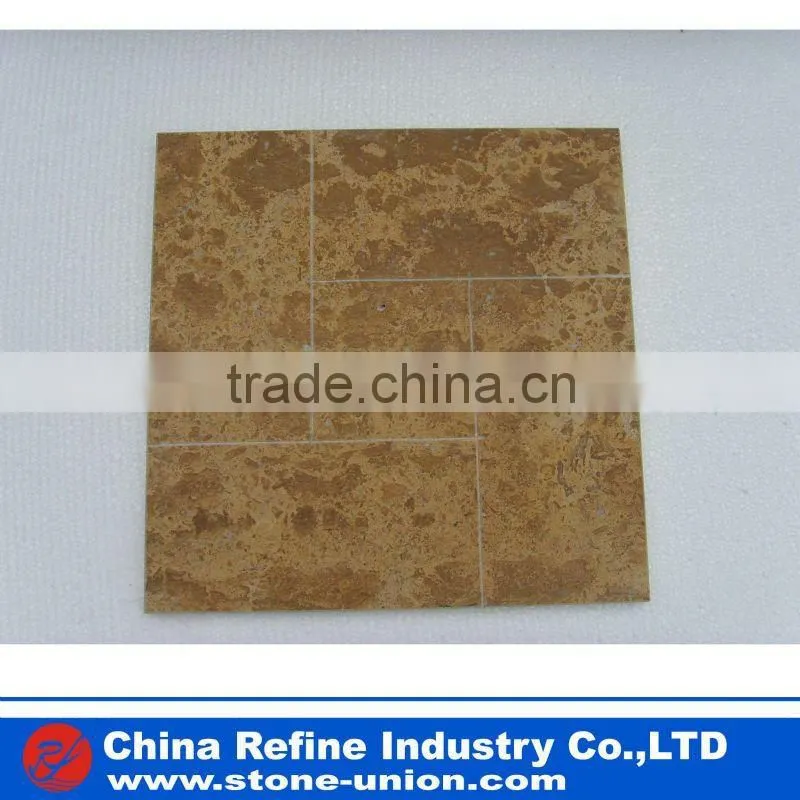 Golden travertine tile