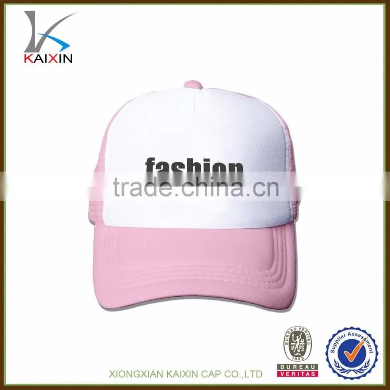 customize oem designed digital printed curved baseball type trucker mesh cap