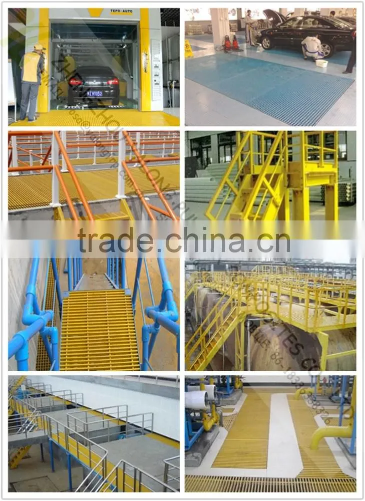 High strength FRP GRP Profiles Gratings, FRP Fiberglass floor grating