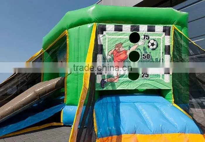 Customize soccer carnival game,soccer goal post toss game,inflatable football goal