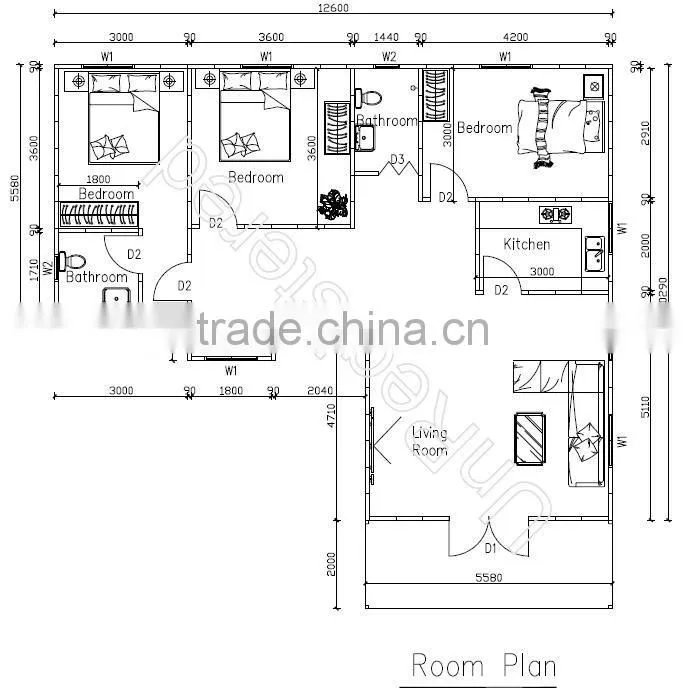 2016 Magic modular prefabricated hotel villa houses in alibaba