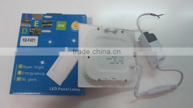 2015 hot product6W square Recessed LED panel light