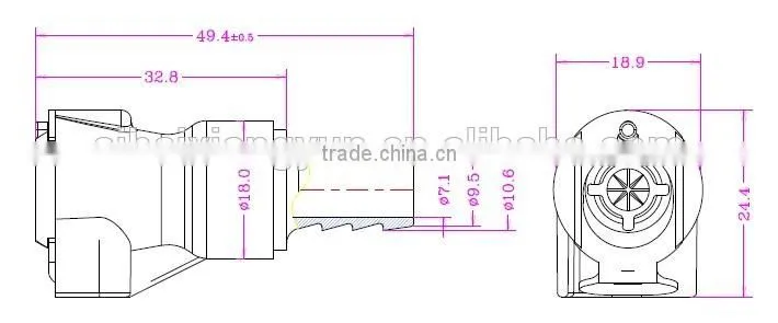 Plastic disconnector with shut off function BLD1606HB