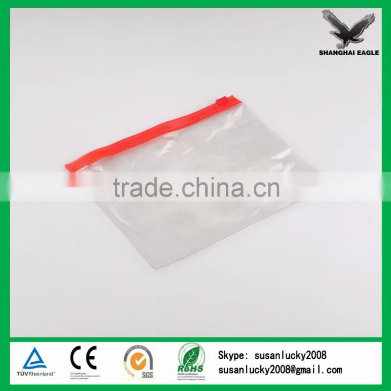 China Shanghai supplier hot sealing pvc cosmetic zipper bag