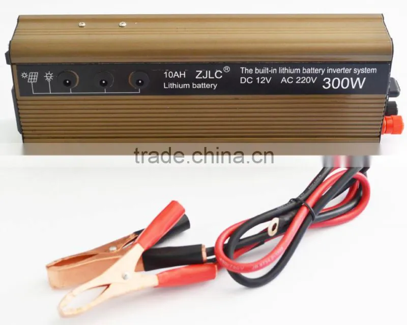 300w solar inverter within lithium battery for lighting/car power inverter