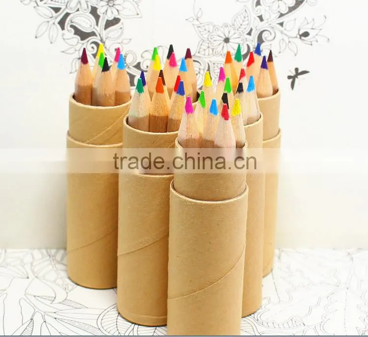 3.5'' manufacturers selling 6 colors lead into the kraft paper boxfluorescent colored penci