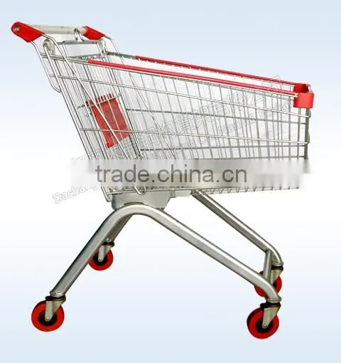 Dachang Factory Shopping Trolley 90/100/130/180 Litre Powder coating or Chrome Plating with baby chair