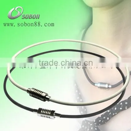 black silicone necklace with magnetic clasp