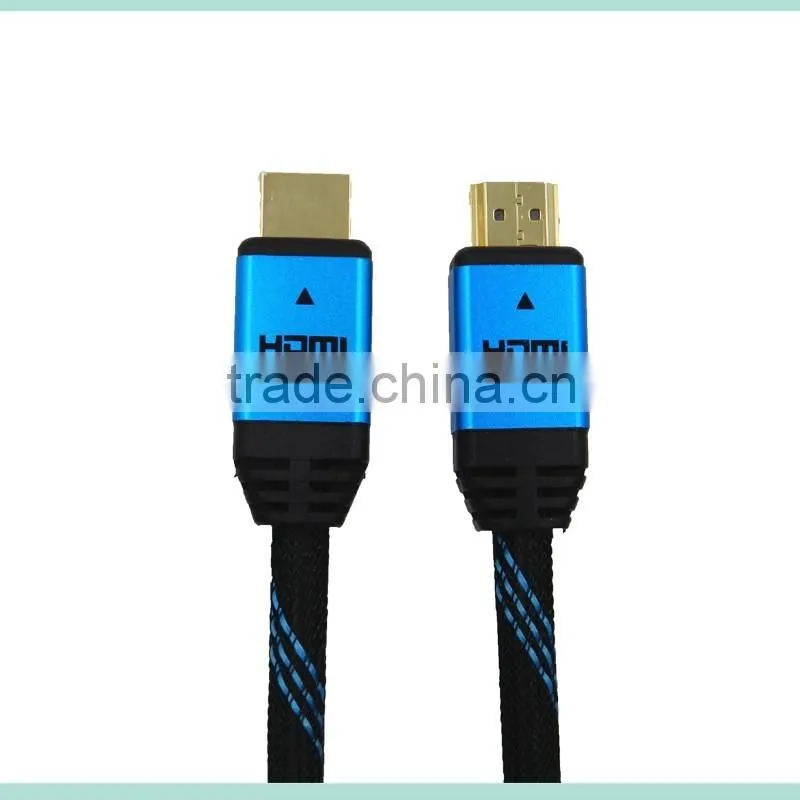 blue V2.0 hdmi cable with ethernet and gold connector support 3D and 4k