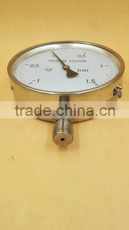 All stainless steel vacuum pressure gauge