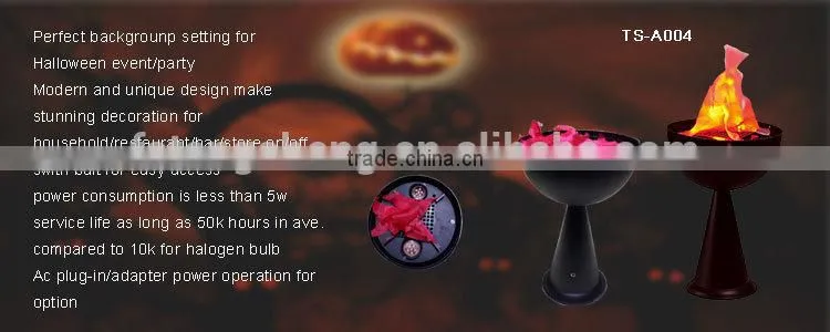 High quality Home decoration table style LED party Fire flame light with stand / LED stage light for party use for whole sale