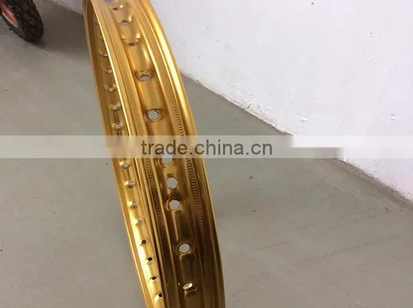 Motorcycle racing parts/Motorcycle alloy rim WM17x1.40 Gold for motocross