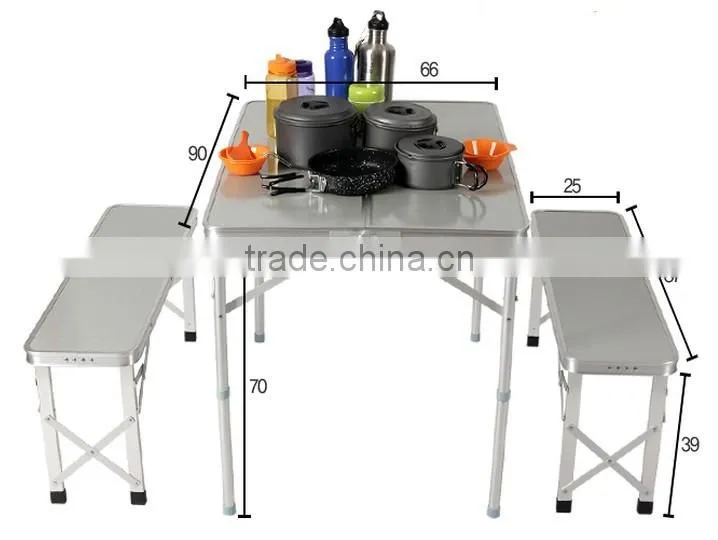 Aluminum outdoor furniture camping table and chair folding table