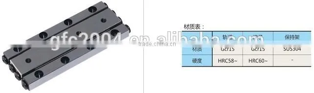 Crossed Roller slide way Linear Motion slide way