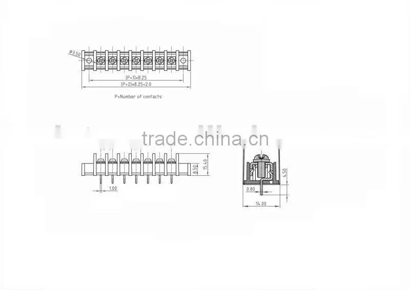 Barrier Terminal Block 8.25mm pitch TCE-35CM