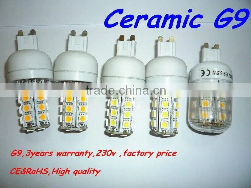 Ceramic material Epistar/Bridgelux chips MR16/E27/E14/B22 g9 led bulb