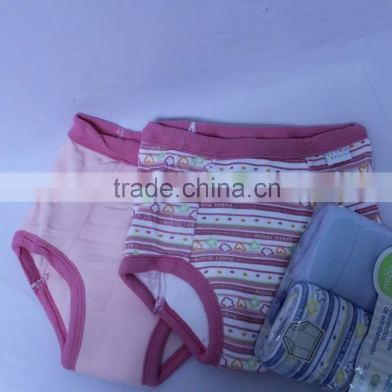 hot sale hight quality organic cotton pure color simple letter baby underwear