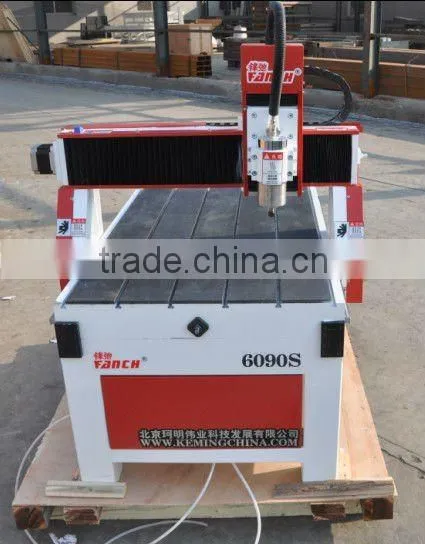 cheap cnc advertising router/2.2kw spindles/Stepper motors /Ncstudio control system/square rail /T-slot table with PVC/Cast part