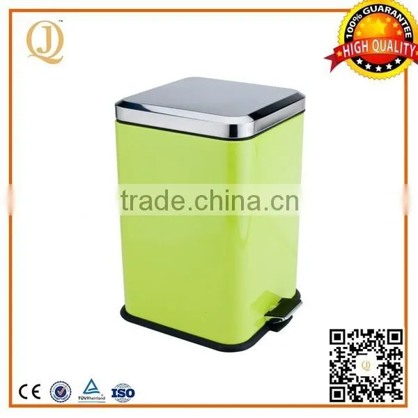 wholesales silver square kitchen bin 20L metal square waste bin for kitchen