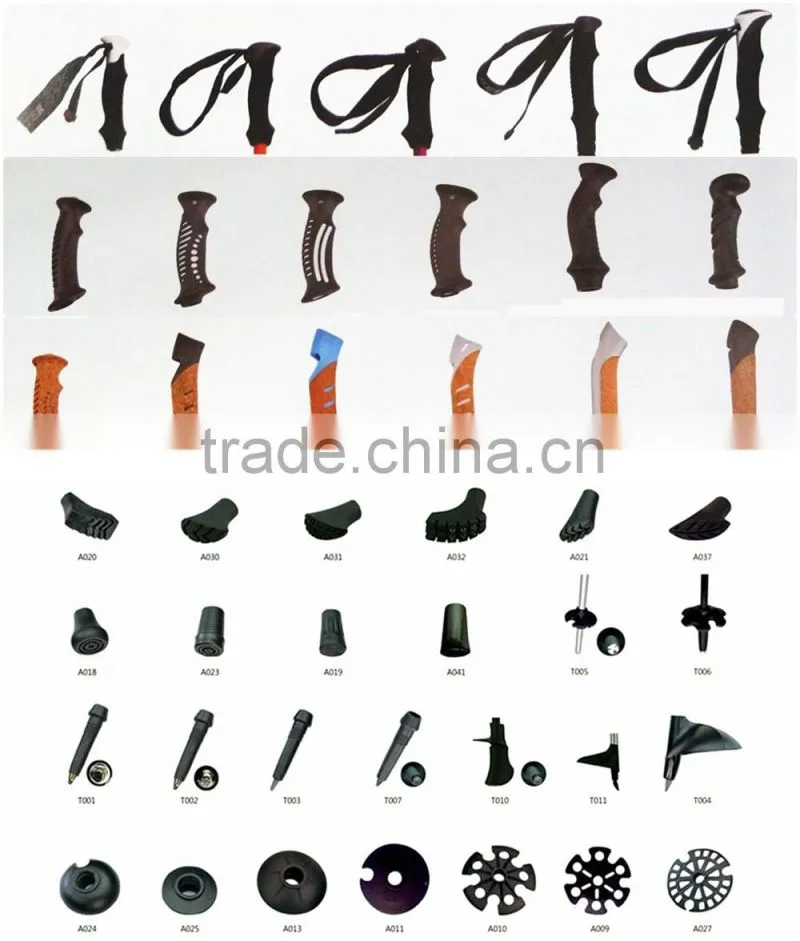 Full carbon ski poles, cross country carbon ski poles/stick poles