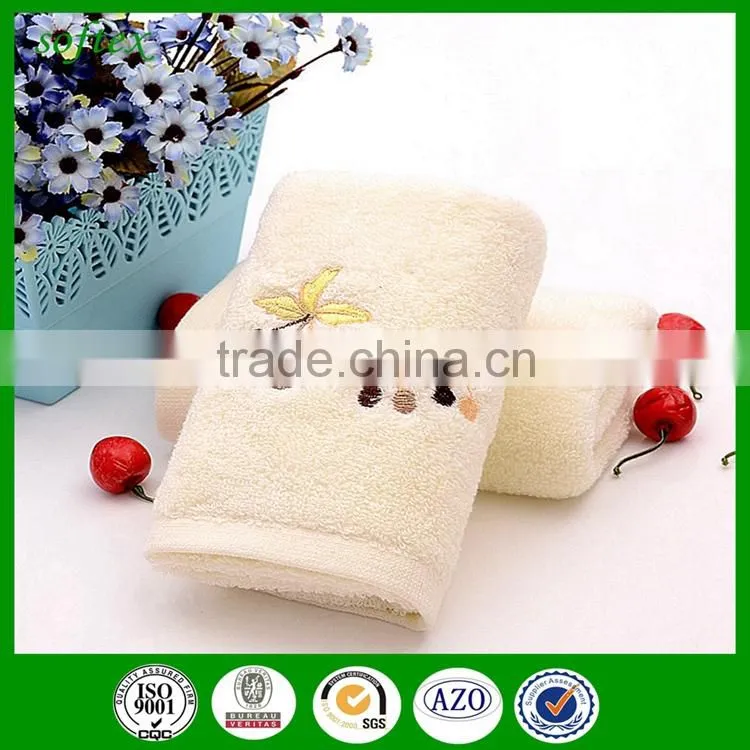 new zero twisted embroidery zero twist terry cotton towel with artificial cherry