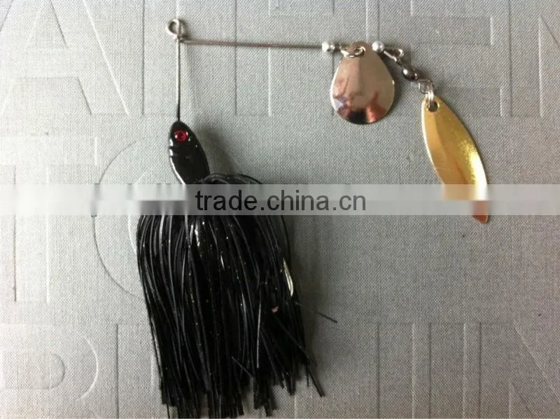 Green back yellow body lead Spinner Bait